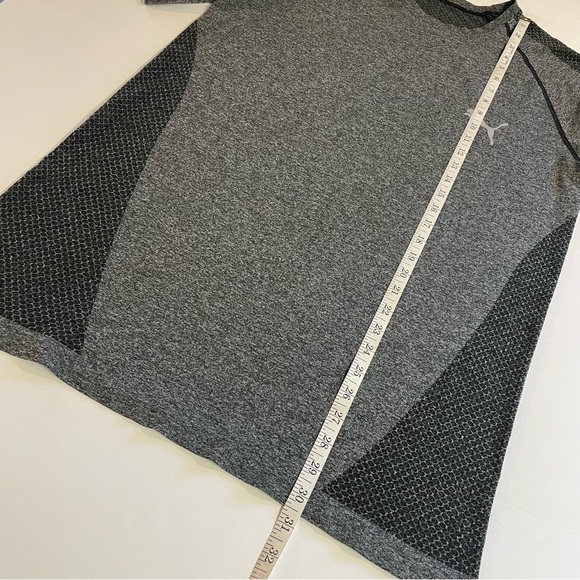 Puma Men's evoKNIT Short Sleeve Performance Tee Size XL Dark Gray - Picture 9 of 10